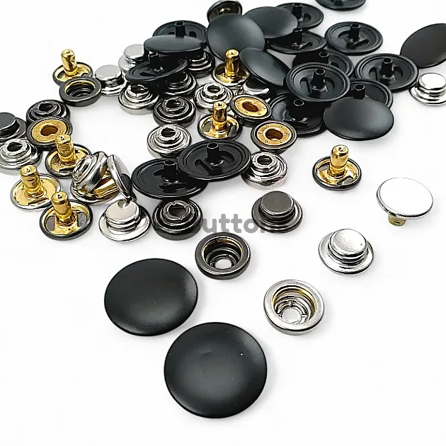 İtalyan Stil Bombeli Mont Çıtçıt Düğme 15 mm Kapaklı - Çıt Çıt Deluxe Serisi 1200 (500 Adet / Paket) DLX001200PROMO