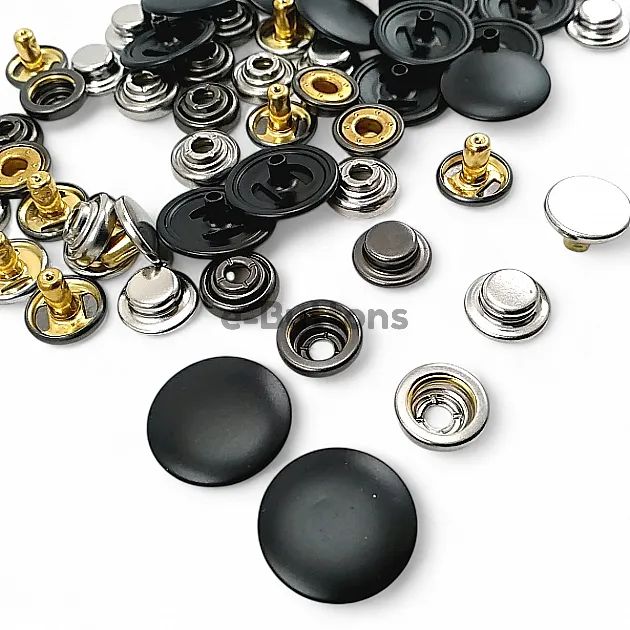 İtalyan Stil Bombeli Mont Çıtçıt Düğme 15 mm Kapaklı - Çıt Çıt Deluxe Serisi 1200 (500 Adet / Paket) DLX001200PROMO