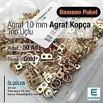 Hook and Eye Loop 10 mm 50 Pieces Ball Stud Sample Package E 1879 PROMO