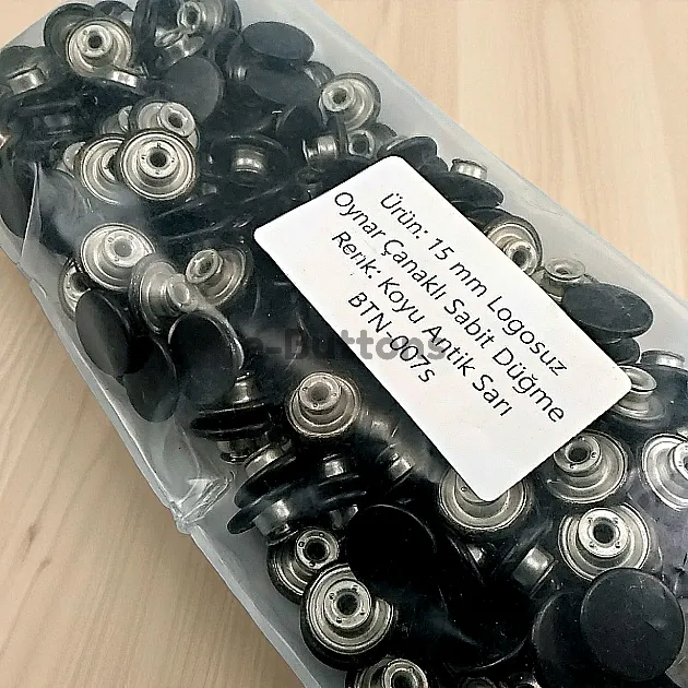 15 mm Jeans Button 0,59 Movable Cup Dark Antique Yellow 200 Pieces/Pack KD001502PROMO