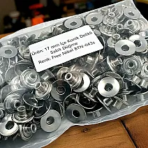 17 mm Jeans Button 0.67" Without Logo Conical Hole 300 Pieces/Pack KD001701PROMO