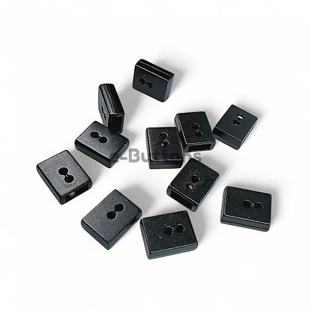 Cord End Sew-On - Cube Shape Matte Black Entry 7.5 mm - 0,27