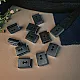 Cord End Sew-On - Cube Shape Matte Black Entry 7.5 mm - 0,27
