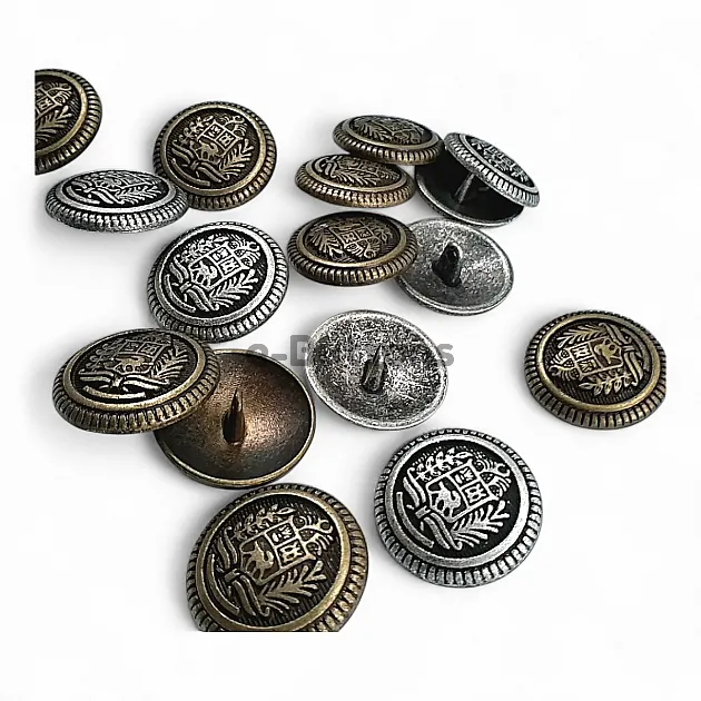 Shank Button 23 mm - 36 L Coat Button with Emblem - 0,90" ERD001ZAM