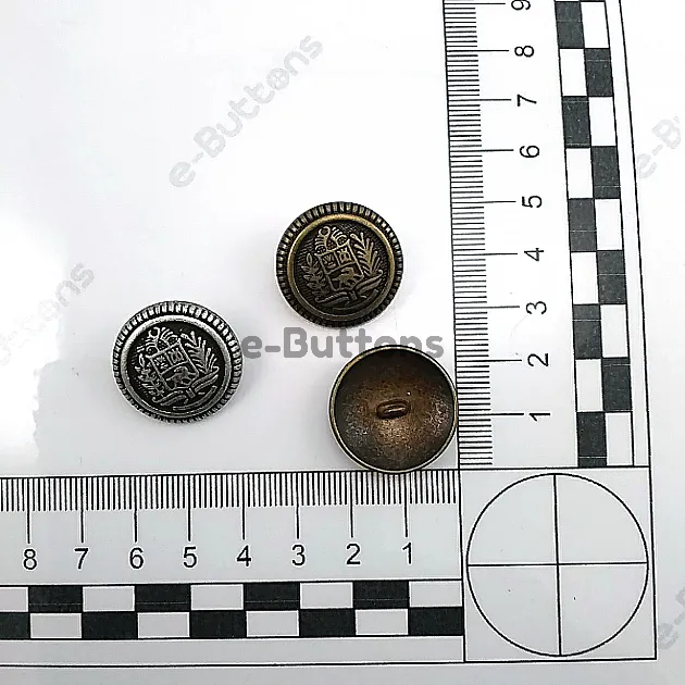 Shank Button 23 mm - 36 L Coat Button with Emblem - 0,90" ERD001ZAM