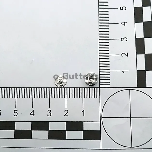 Sew-On Snap Button Brass Stainless 8 mm 12 L 5/16" ERD080PR4