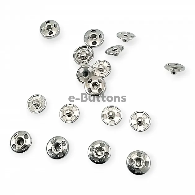 Sew-On Snap Button Brass Stainless 8 mm 12 L 5/16" ERD080PR4