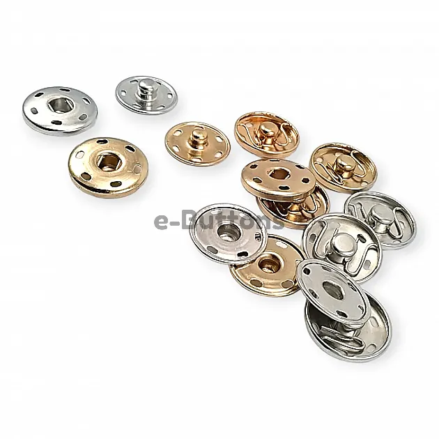 Sew-On Snap Button 21 mm 34 L 7/8" Brass Stainless ERD210PR Sew-On Snap Button 21 mm 34 L 7/8" Brass Stainless ERD210PR