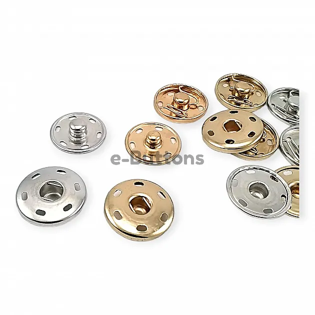 Sew-On Snap Button 21 mm 34 L 7/8" Brass Stainless ERD210PR Sew-On Snap Button 21 mm 34 L 7/8" Brass Stainless ERD210PR