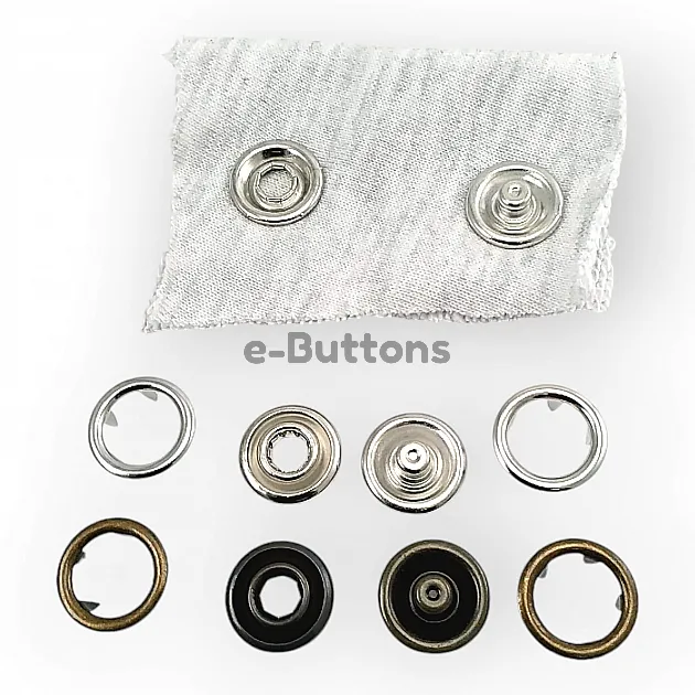 12.5 mm Prong  Snap Fastener 20L - 0.49" Two Side Prong Ring ERC00125TIRPR