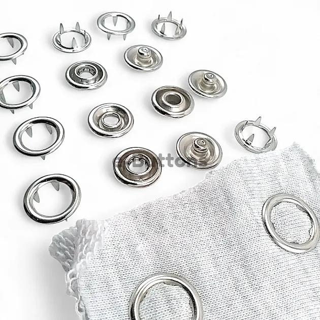 15 mm Prong Snap Fastener 0,59" Large Size Stainles Steel Snap Fastener Whit Double Sided Ring ERC0015TIRPRU