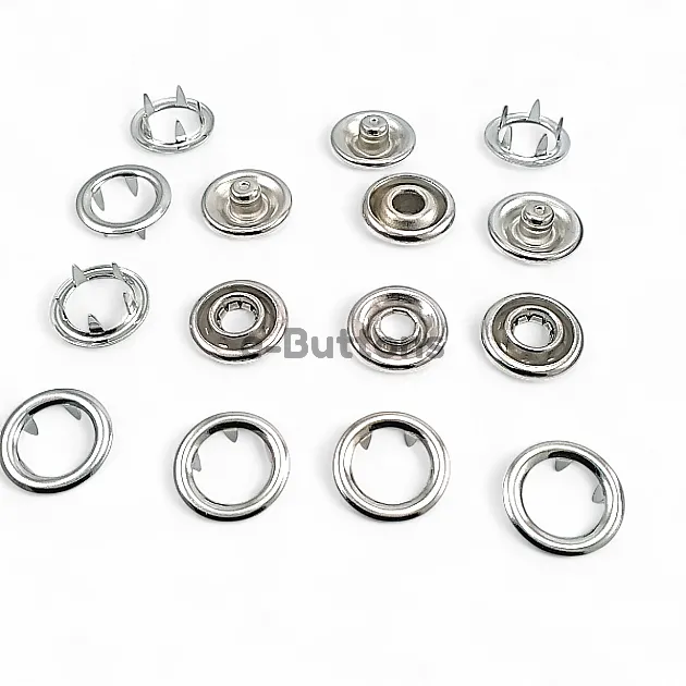 15 mm Prong Snap Fastener 0,59" Large Size Stainles Steel Snap Fastener Whit Double Sided Ring ERC0015TIRPRU