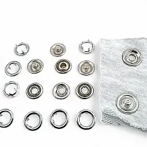 15 mm Prong Snap Fastener 0,59" Large Size Stainles Steel Snap Fastener Whit Double Sided Ring ERC0015TIRPRU