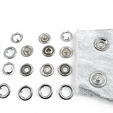 15 mm Prong Snap Fastener 0,59" Large Size Stainles Steel Snap Fastener Whit Double Sided Ring ERC0015TIRPRU