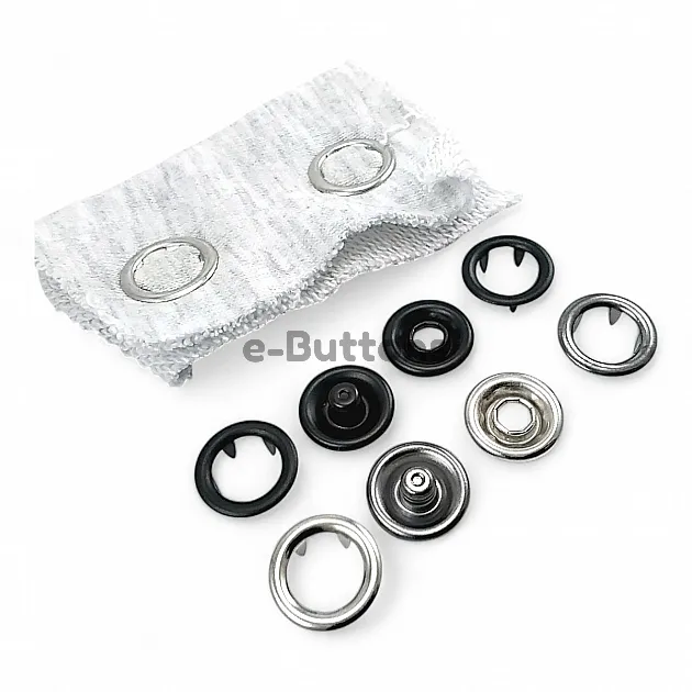 15 mm Prong Snap Fasteners 0,59" Large Size  With Double Sided Ring ERC0015TIRPRU