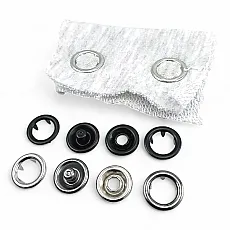 15 mm Prong Snap Fasteners 0,59" Large Size  With Double Sided Ring ERC0015TIRPRU
