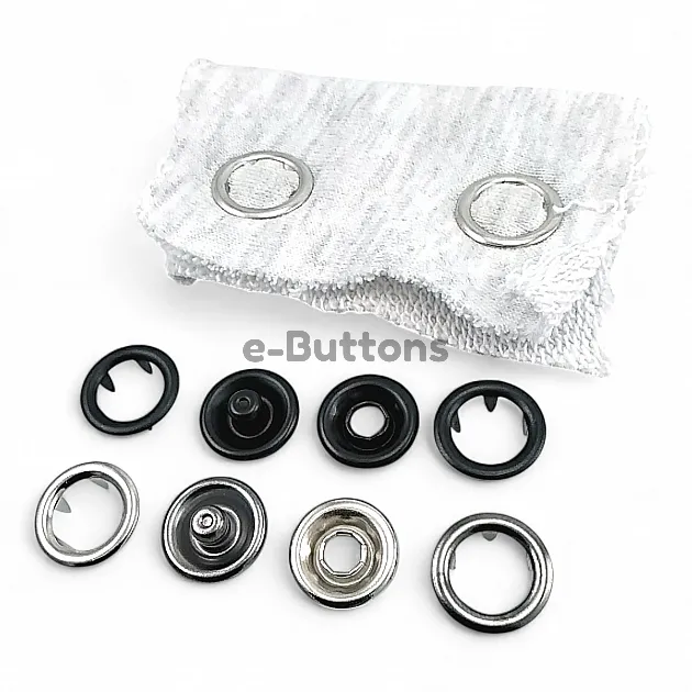 15 mm Prong Snap Fasteners 0,59" Large Size  With Double Sided Ring ERC0015TIRPRU