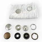 Prong Snap Button15 mm - 24L - 0.60 in One Side Ring with Cap Prong Snap Fastener ERC0015TKPR