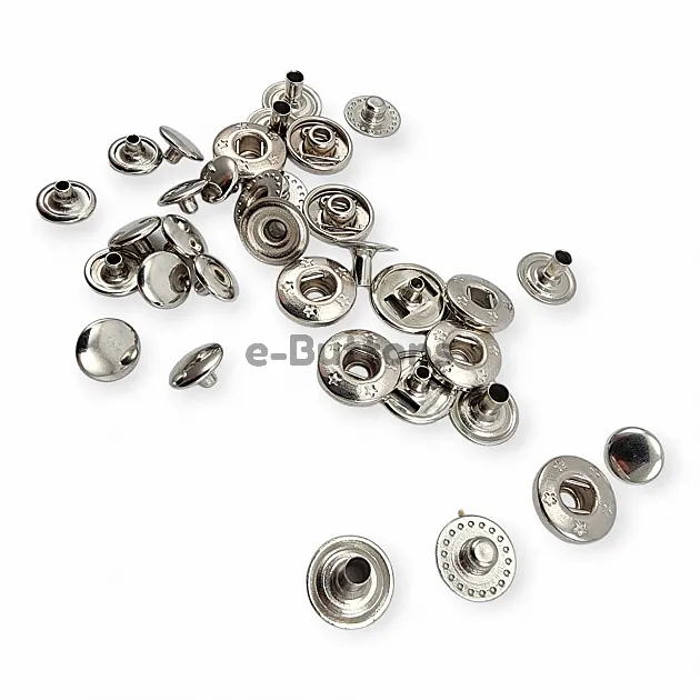 Brass Snap Fastaners 7 mm 10L / 9/32" VT2 Snap Fasteners ERC00PR07 Brass Snap Fastaners 7 mm 10L / 9/32" VT2 Snap Fasteners ERC00PR07
