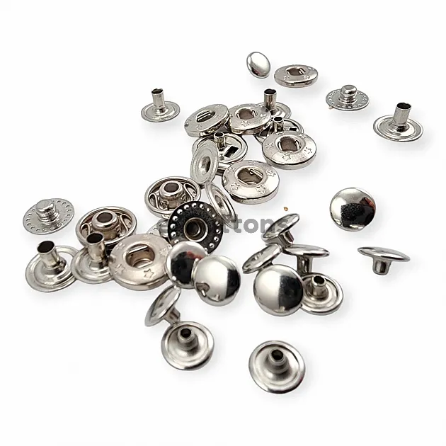 Brass Snap Fastaners 7 mm 10L / 9/32" VT2 Snap Fasteners ERC00PR07 Brass Snap Fastaners 7 mm 10L / 9/32" VT2 Snap Fasteners ERC00PR07