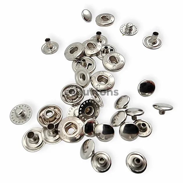 Brass Snap Fastaners 7 mm 10L / 9/32" VT2 Snap Fasteners ERC00PR07 Brass Snap Fastaners 7 mm 10L / 9/32" VT2 Snap Fasteners ERC00PR07
