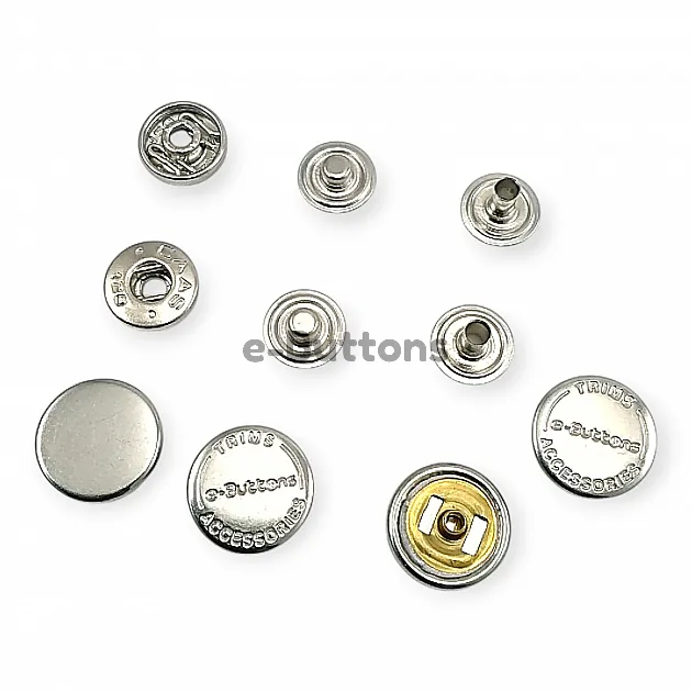 Snap Fasteners Caas 120 Model Coin Type Flat 54 System Brass Set of 4 ERCAAS0120PRP