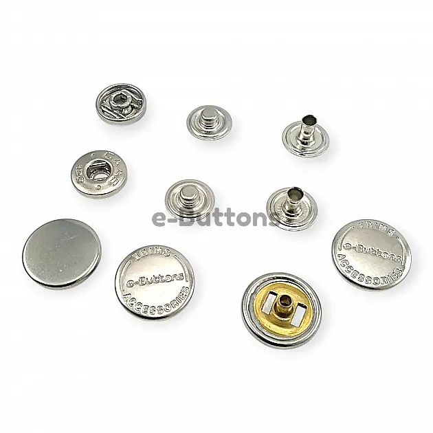 Snap Fasteners Caas 120 Model Coin Type Flat 54 System Brass Set of 4 ERCAAS0120PRP