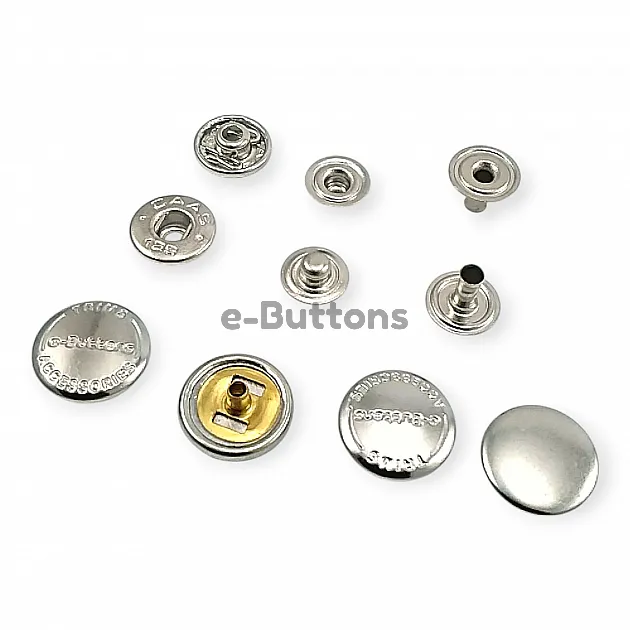 Snap Button Curved 54 System Brass Caas 125 Model 4 Piece Set ERCAAS0125PR