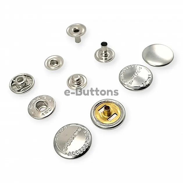 Snap Button Curved 54 System Brass Caas 125 Model 4 Piece Set ERCAAS0125PR