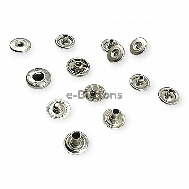 Brass Hidden Snap Fastener - Vt2 Snap Fastener  9 mm 14L / 23/64" Self-Edge Cap Look ER00PR09G