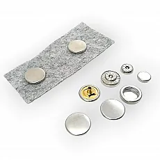 15 mm (0.60 in) Double-Sided Jacket Snap Coin Type Brass - Deluxe Series PR150R200BCFT