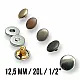 Magnetic Snap Fastener 12.5 mm Curved Brass Set of 4 ERMK0125PR