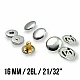 Magnetic Snap Fastener 12.5 mm Curved Brass Set of 4 ERMK0125PR