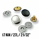 Magnetic Snap Fastener 12.5 mm Curved Brass Set of 4 ERMK0125PR