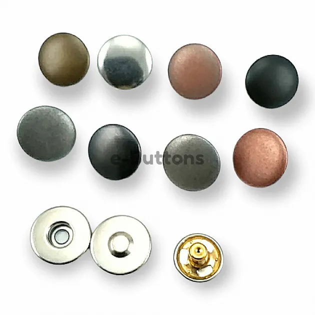 Magnetic Snap Buttons 15 mm Curved Brass Set of 4 ERMK015PR