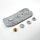 Magnetic Snap Buttons 18 mm Curved Brass Set of 4 ERMK018PR