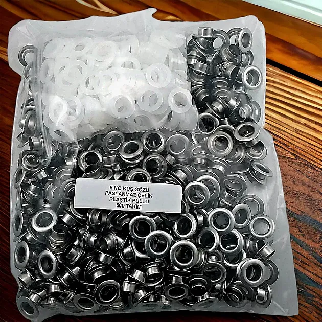 Paslanmaz 5 Nolu Kuşgözü Paslanmaz 8,5 mm 500 Ad/Paket ER0005PPK