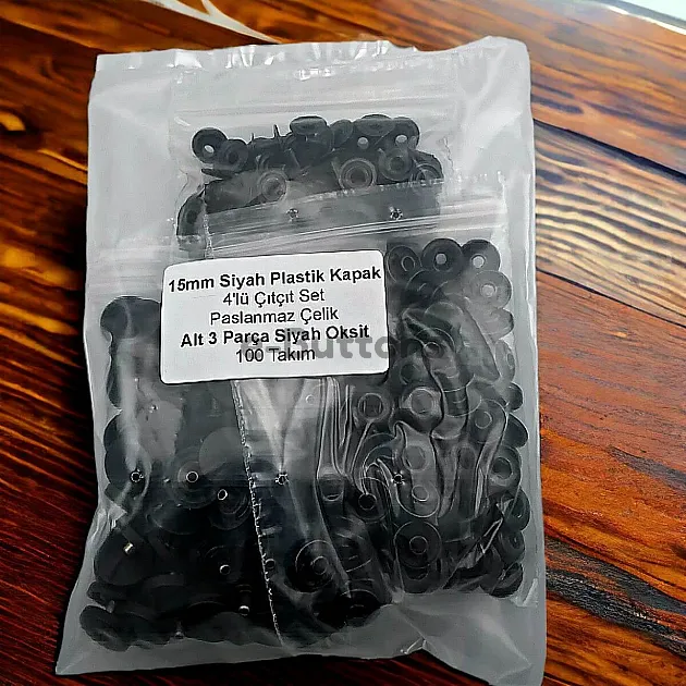 Plastic Snap Fastener 15 mm Stainless Bottom Piece Set 100 pcs/pkt ERC0015PLPPK Plastic Snap Fastener 15 mm Stainless Bottom Piece Set 100 pcs/pkt ERC0015PLPPK