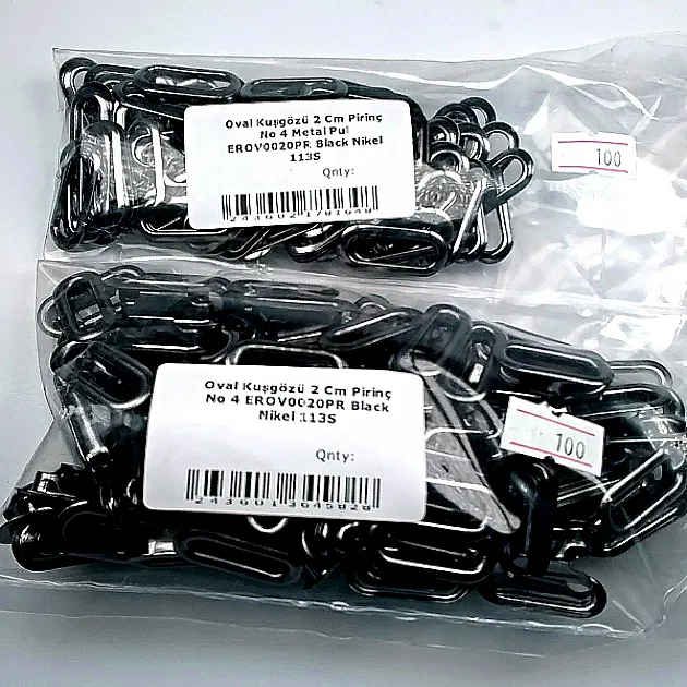 2 cm - 0,79" Oval Eyelet Brass Black Nickel 100 Pieces / Pack EROV0020PRPromo