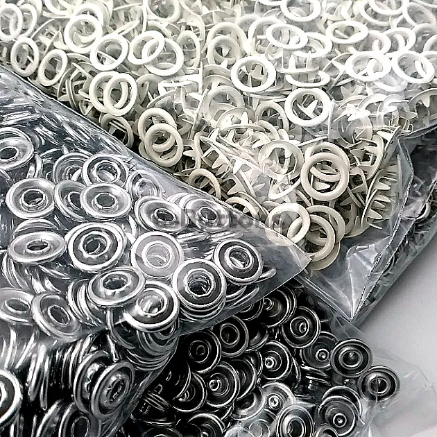 Baby Snap Buttons 3/8" Stainless 9,5 mm Prong Snaps Fastener Beige Color 250 Pcs/Pk C0095DPPKBEJ