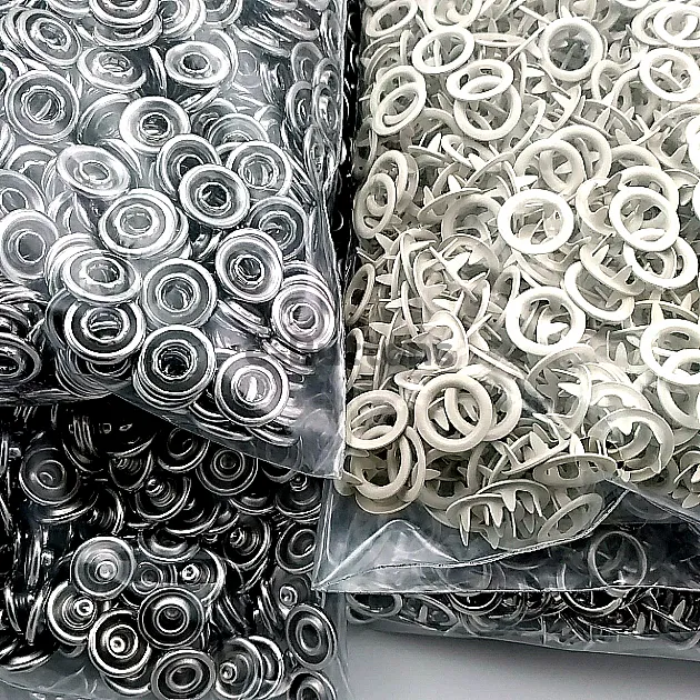 Baby Snap Buttons 3/8" Stainless 9,5 mm Prong Snaps Fastener Beige Color 250 Pcs/Pk C0095DPPKBEJ