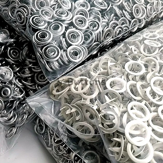 Baby Snap Buttons 3/8" Stainless 9,5 mm Prong Snaps Fastener Beige Color 250 Pcs/Pk C0095DPPKBEJ
