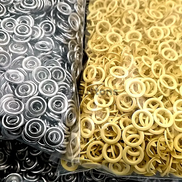 Baby Snap Buttons 3/8" Stainless 9,5 mm Prong Snaps Fastener Limon Wellow  250 Pcs/Pk C0095DPPKLSari