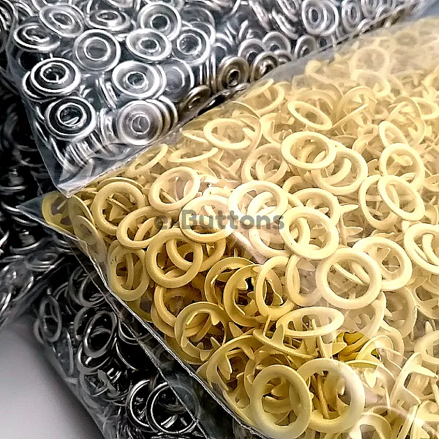 Baby Snap Buttons 3/8" Stainless 9,5 mm Prong Snaps Fastener Limon Wellow  250 Pcs/Pk C0095DPPKLSari