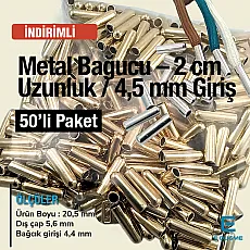 Metal Cord 4.5 mm Inlet 2 cm Length 50 Pcs/Pack E 2092PROMO