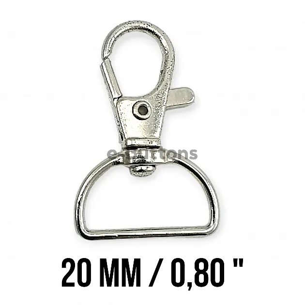 Keychain Hook 21 mm Spring Swivel Hooks - Paris Hook - Parrot Hook A 512 Keychain Hook 21 mm Spring Swivel Hooks - Paris Hook - Parrot Hook A 512