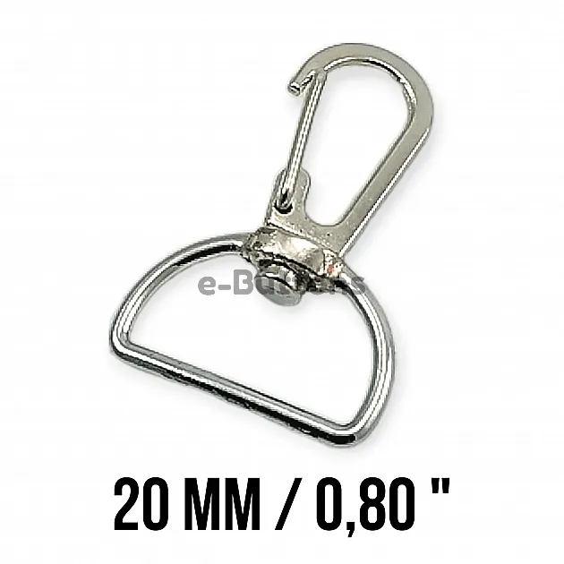 Spring Swivel Wire Hook 20 mm Almond Hook - Parrot Hook A 515 Spring Swivel Wire Hook 20 mm Almond Hook - Parrot Hook A 515
