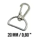 Spring Swivel Wire Hook 20 mm Almond Hook - Parrot Hook A 515 Spring Swivel Wire Hook 20 mm Almond Hook - Parrot Hook A 515