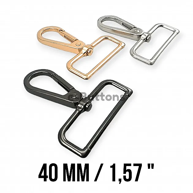 Parrot Hook 37 mm Almond Hook - Spring Swivel Hook A 582