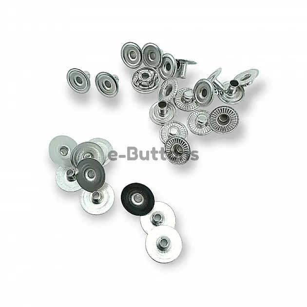 12 mm 54 System Hidden Snap Fastener 20L / 15/32" Brass Set of 4 C00018
